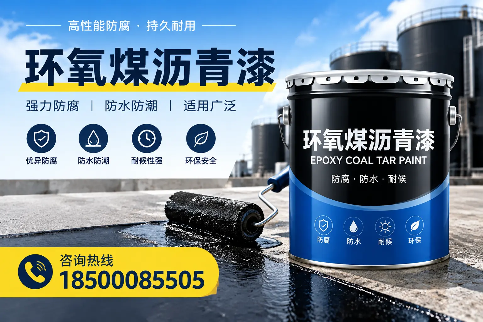 选择环氧煤沥青漆的五大理由,大理客户必知